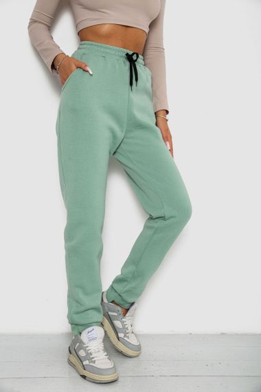 Спортивные штаны женские на флисе, цвет мятный, 238R57020 | Зображення 2