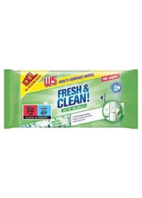 Влажные салфетки для уборки W5 Fresh & Clean 100 шт