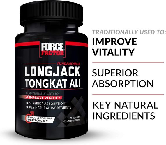 Репродуктивне здоров'я чоловіків Force Factor LongJack Tongkat Ali 500 mg 30 caps | Зображення 3