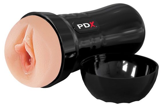 Мастурбатор Вагіна в чорній колбі Pipedream PDX Extreme Wet Pussies, що самозмазується Sex Aura | Зображення 1