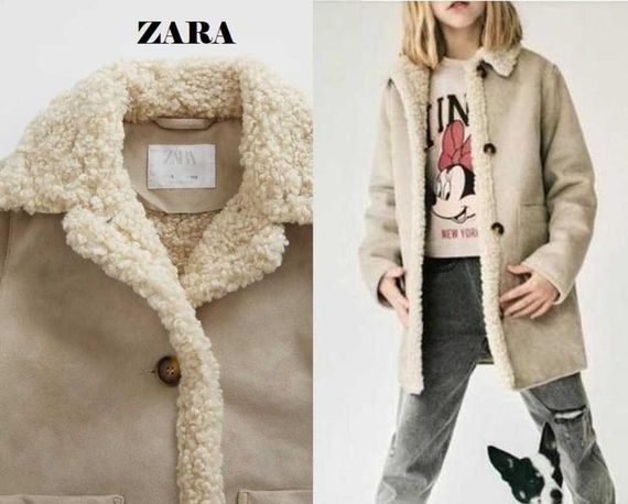 Zara пальто-дубленка под мех овчину | Зображення 2