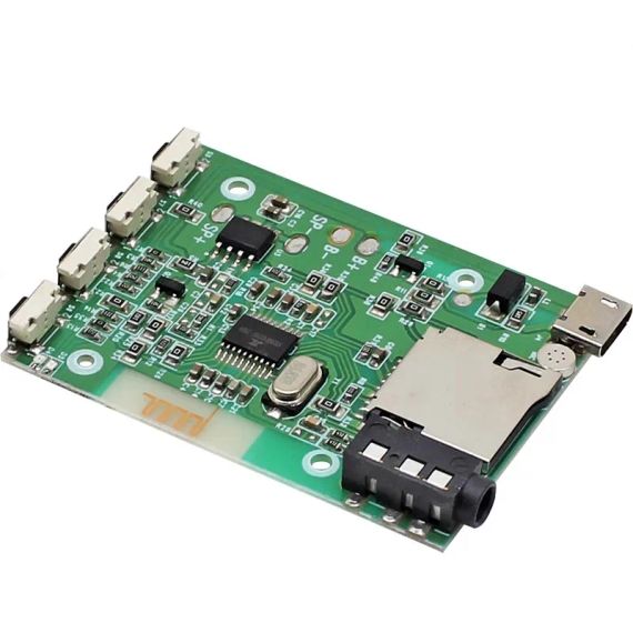 Плата усилителя мощности Bluetooth, FM-радио, TF-карта, AUX, с поддержкой зарядки АКБ | Зображення 4