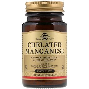 Микроэлемент Марганец Solgar Chelated Manganese 100 Tabs