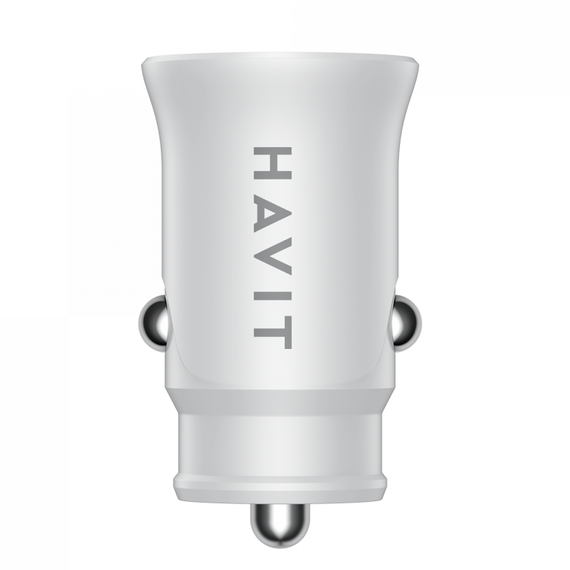 Автомобільний зарядний пристрій HAVIT HV-CC2022 20W USB+USB-C White зі швидкою зарядкою | Зображення 2