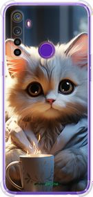 Чохол на Realme 5 Білий кіт "5646sp-1862-2448"