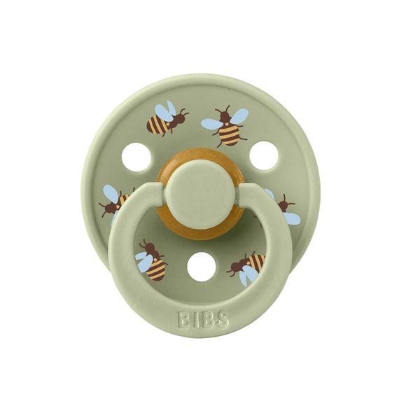 Соска пустушка Bibs Studio Colour 6-18 міс Latex Round Bumblebee Friends | Зображення 6