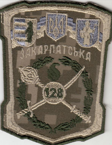 Шеврон 128 Закарпатська окрема гірсько-піхотна бригада (піксель)