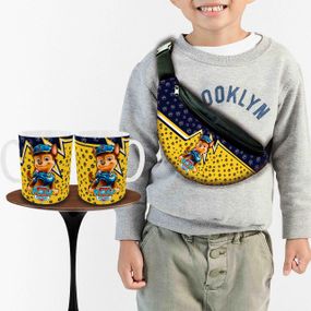 Подарочный набор :Сумка-бананка+ Кружка Щенячий патруль"Paw Patrol" детский,для мальчика (00244)