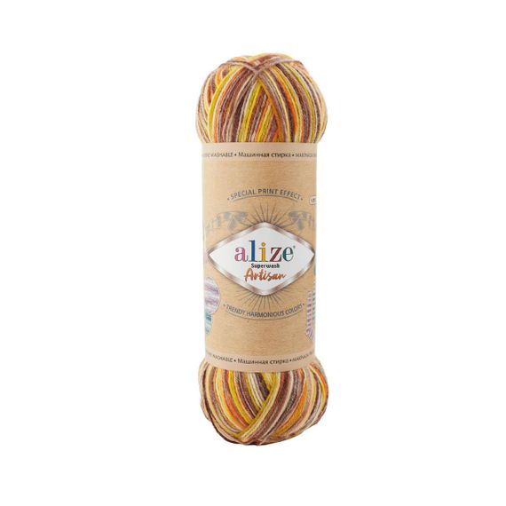 Пряжа Alize Superwash Artisan № 9006  (Алізе Супервош Артісан) – 75% вовна, 25% поліамід, 100 г / 420 м