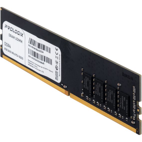Модуль пам'яті для комп'ютера DDR4 8GB 2400 MHz Prologix (PRO8GB2400D4) | Зображення 1