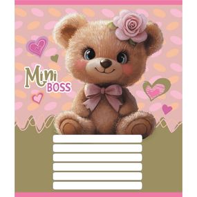 Тетрадь ученическая "Мини мишки" 012-510157C-5 в косую линию, 12 листов (959051)
