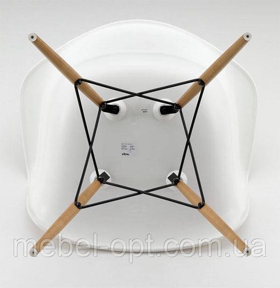 Кресло Eames DAW Armchair белое на деревянных ногах | Зображення 5