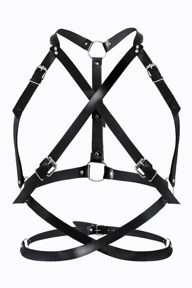 Кожаная портупея Art of Sex Agnessa Leather harness Черный XS/S/M