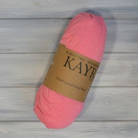 Простирадло 140х200+25 см трикотаж на резинці Малинове