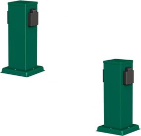 Садова стійка з розетками алюмінієва MG PR SOCKET 80x80 DB IP65