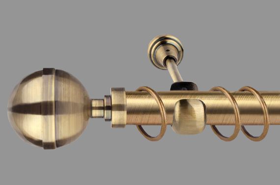 Карниз для штор однорядний металевий 25 мм, Калісто Антик 300 див.