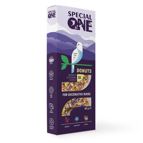 Лакомства Special One «Пончики» для птиц барбарис, василек, кокос 60 г