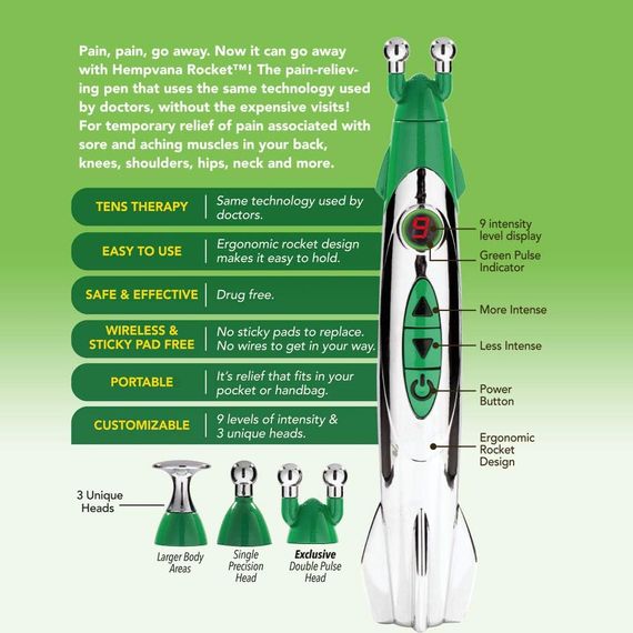 Портативный электронный массажер Elite Massage Rocket ∙ Ручной импульсный массажер Elite Massage Rocket для снятия боли | Зображення 4