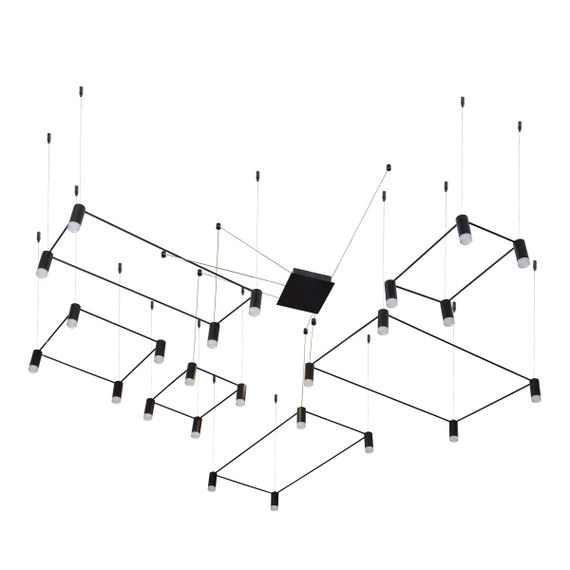 Люстра лофт подвесная LED 120W WW BK (BL-838S/6)