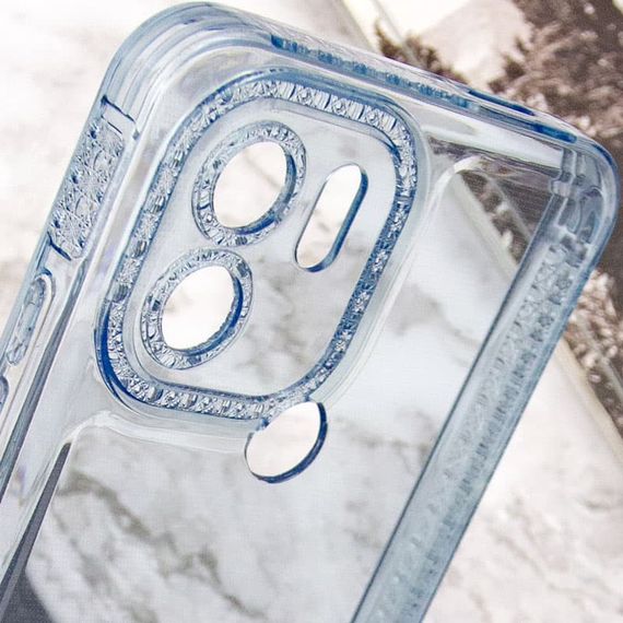 Чохол TPU Starfall Clear для Xiaomi Poco C51 Блакитний | Зображення 5