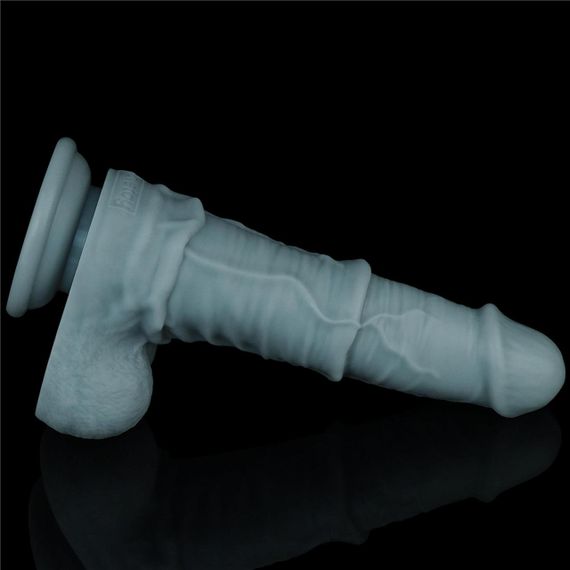 Реалистичный вибратор - Rechargeable Thrusting and Vibrating Silicone Dildo 11" Blue Sex Aura | Зображення 8