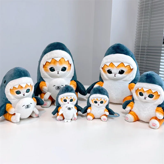 Мягкая игрушка SV "Коша с капюшоном" в виде акулы 33 см Оранжевый (sv3860) | Зображення 3