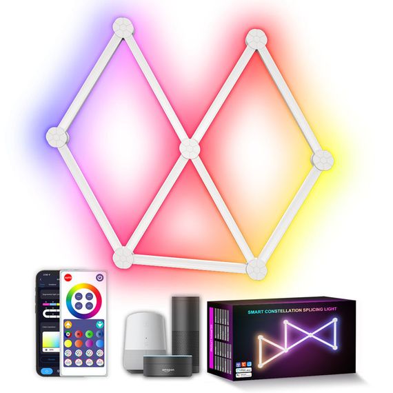 Модульний настінний світильник LED RGB 5V SAL-014B 9 pcs Bluetooth USB with app