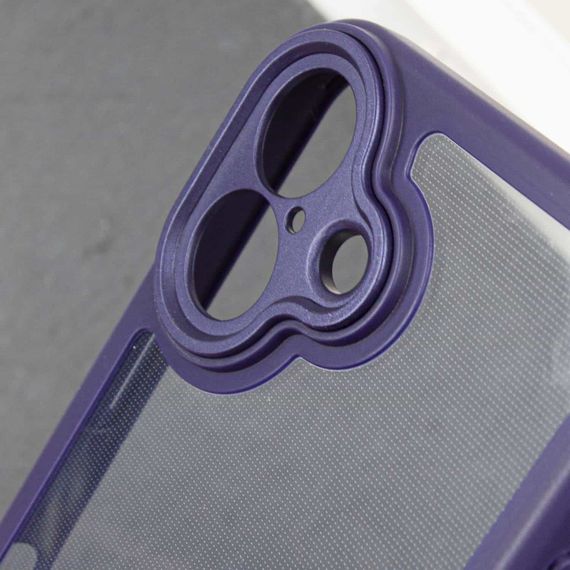 TPU чехол Transparent + Colour 1,5mm для Apple iPhone 16 (6.1") Purple | Зображення 2