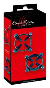 Зажимы для сосков - Bad Kitty Nipple Jewellery Blue Sex Aura
