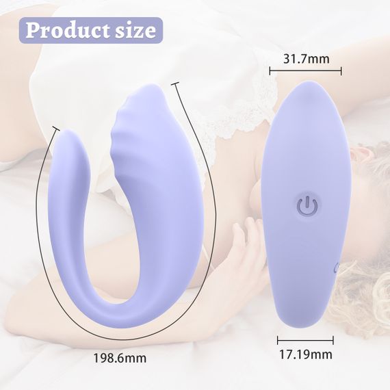 Вібратор для пар Every Night Toys Cosima з дистанційним керуванням, лавандовий, 10 режимів Sex Aura | Зображення 6