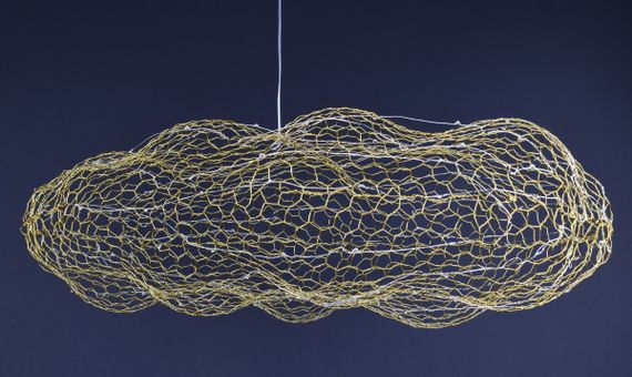 Люстра світлодіодна підвісна LED світильник для квартири на стелю лед 27652 Золото 25-180х40х60 см. | Зображення 7