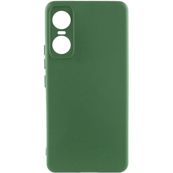 Чехол Silicone Cover Lakshmi Full Camera (A) для Tecno Pop 6 Pro Full camera, Бордовий/Marsala Full camera, Зелений/Dark green