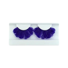 Накладні вії фіолетові з пір'ям для очей №47 Stargazer