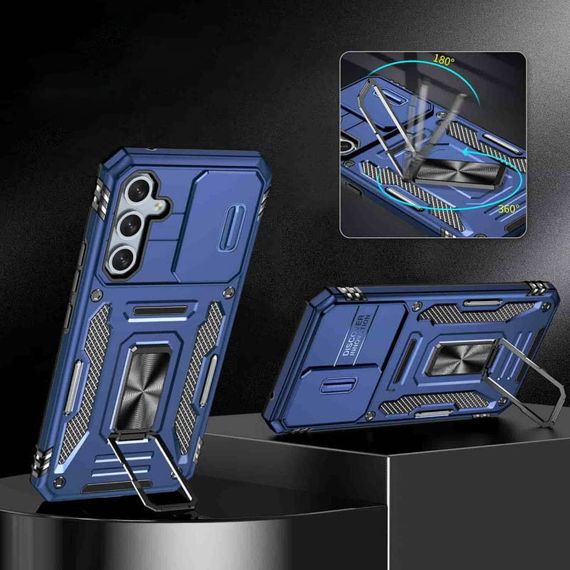 Ударостійкий чохол Camshield Army Ring для Samsung Galaxy A35 / A55 Синій / Navy | Зображення 2