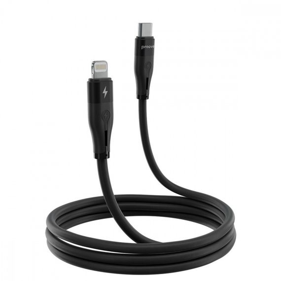 Кабель Proove Soft Silicone Type-C to Lightning 27W (1m) black | Зображення 5