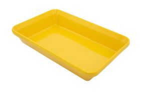 Блюдо для викладання продуктів з меламіну 30×19,5×5,5 см жовте