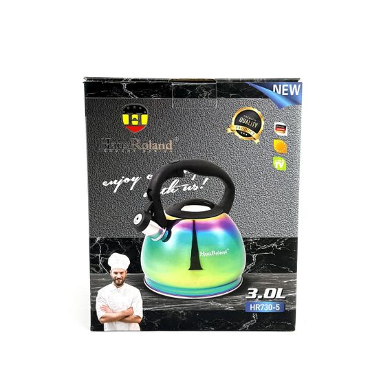 Чайник со свистком Haus Roland HR730-5, 3.0 л, покрытие "хамелеон" (HR730-5) | Зображення 8