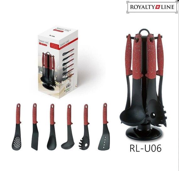 Набор кухонный на стойке Royalty Line RL-U06 из 7 предметов набор кухонных принадлежностей красный | Зображення 1