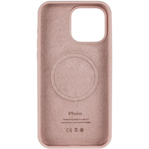 Чохол Silicone Case Full Protective (AA) V2 with MagSafe для Apple iPhone 12 Pro / 12 (6.1") Рожевий / Pink Sand | Зображення 2