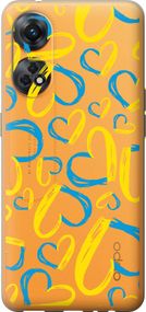 Чехол на Oppo Reno8 T Сердца UA "5292u-2969-17620"