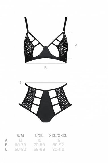 Комплект Passion Tasmina Set Чорний L/XL | Зображення 6