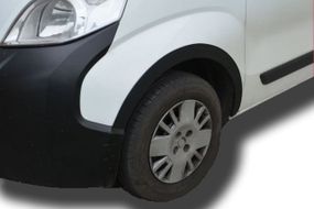 Накладки на арки (4 шт, чорні) 1 бічні двері, ABS-пластик для Fiat Fiorino/Qubo 2008-2024 рр