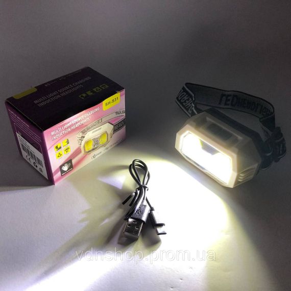 Тактичний ліхтар для риболовлі SH-S31-XPE+COB(white+red), Ліхтар на голову з розсіяним світлом JX-52 | Зображення 6