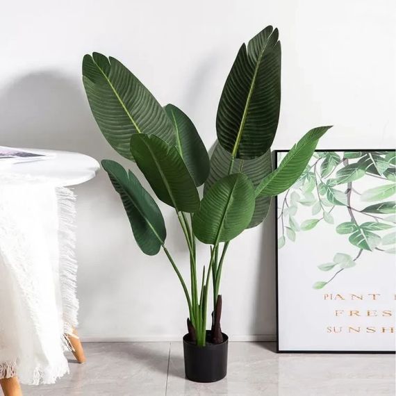 Искусственное банановое дерево 120 см в горшке – декоративное растение