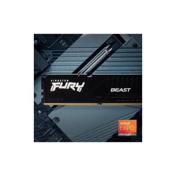 Модуль пам'яті для комп'ютера DDR5 64GB (2x32GB) 5200 MHz Beast Black Kingston Fury (ex.HyperX) (KF552C40BB2K2-64) | Зображення 6