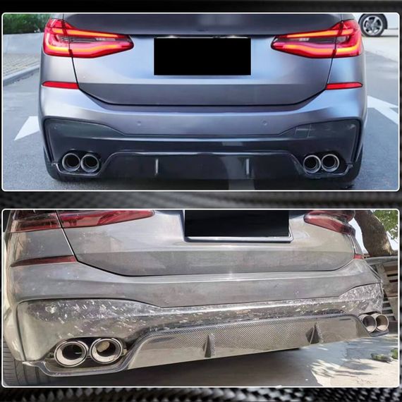 Дифузор заднього бампера V1 (для M-Sport 2017-2020, Карбон) для BMW 6 серія G32 2017- рр | Зображення 3