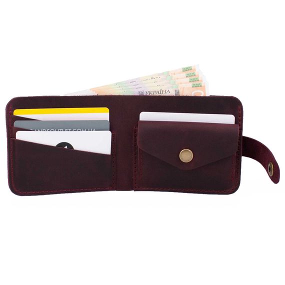 Кошелек mini redison Wally Burgundy кожаный | Зображення 3