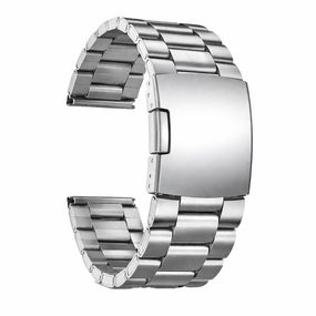 Металевий браслет Awarder 016/017 Silver 22 мм для годинника сріблястий