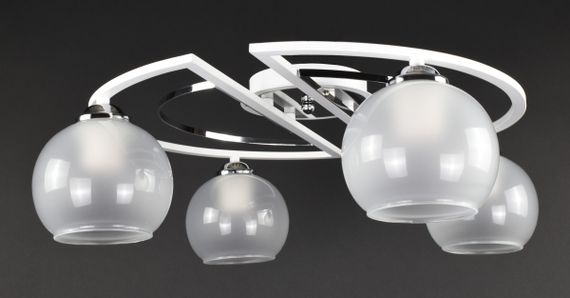 Люстра стельова на 4 лампочки 27412 Білий 19х58х58 см.