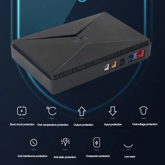 Мини-ИБП Andowl Q-UP900X1 – бесперебойник 10000 mAh для Wi-Fi роутера, модема, IP-камер и LED-освещения | Зображення 4